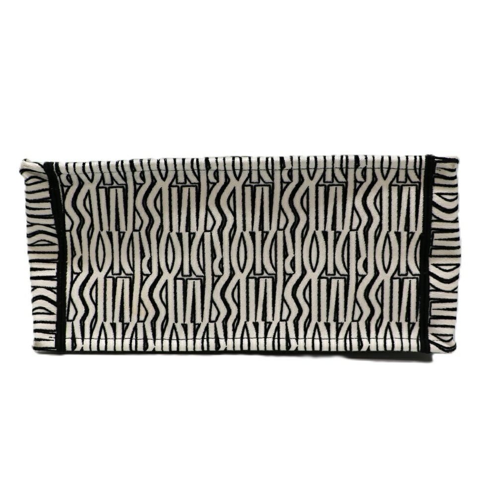 【リユース品】 ディオール DIOR バッグ トートバッグ ブックトート ミディアム ホワイト/ブラック 【お取り寄せ】