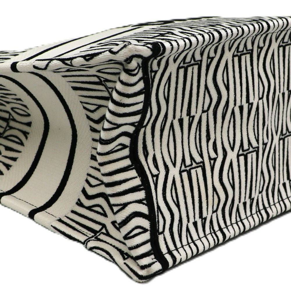 【リユース品】 ディオール DIOR バッグ トートバッグ ブックトート ミディアム ホワイト/ブラック 【お取り寄せ】