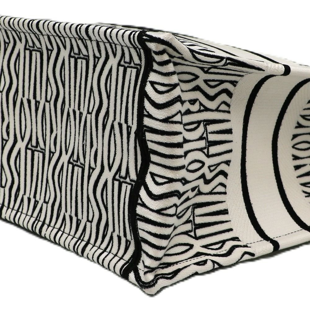 【リユース品】 ディオール DIOR バッグ トートバッグ ブックトート ミディアム ホワイト/ブラック 【お取り寄せ】