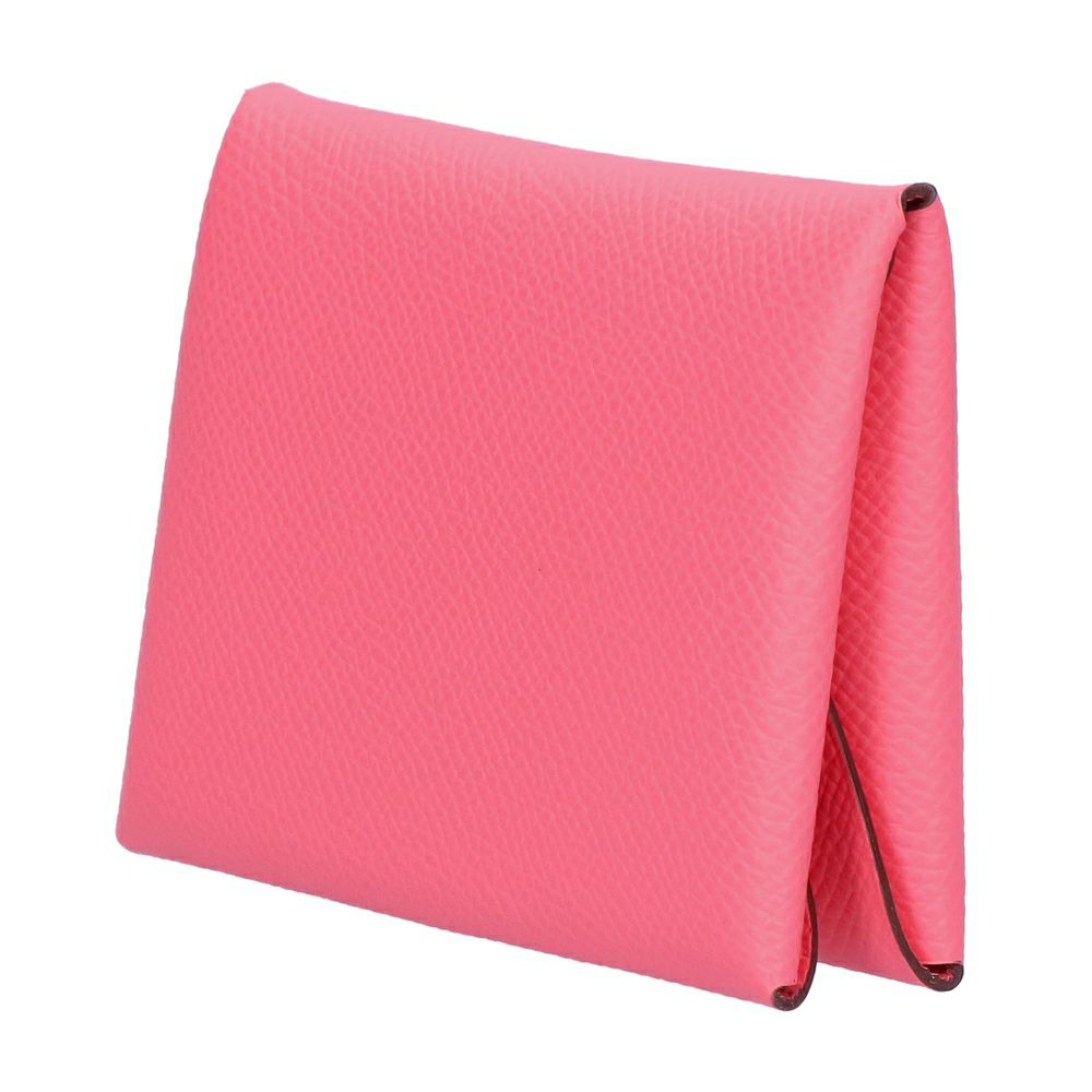 【リユース品】 エルメス HERMES 財布 コインケース カルディ・デュオ ローズアザレ/シルバー金具 【お取り寄せ】