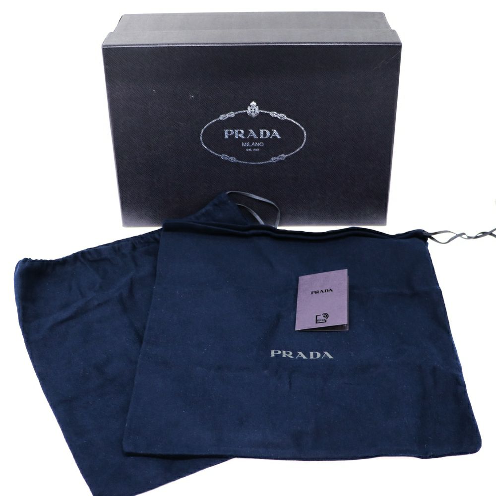 【リユース品】 プラダ PRADA 靴 サンダル ブラッシュドレザー フィッシャーマンサンダル ブラック 【お取り寄せ】