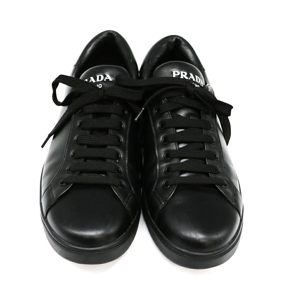 【リユース品】 プラダ PRADA 靴 スニーカー レザー スニーカー ブラック 【お取り寄せ】