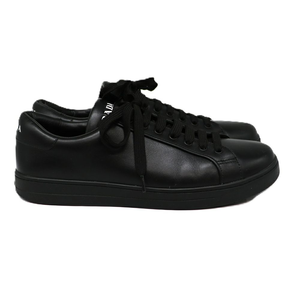 【リユース品】 プラダ PRADA 靴 スニーカー レザー スニーカー ブラック 【お取り寄せ】