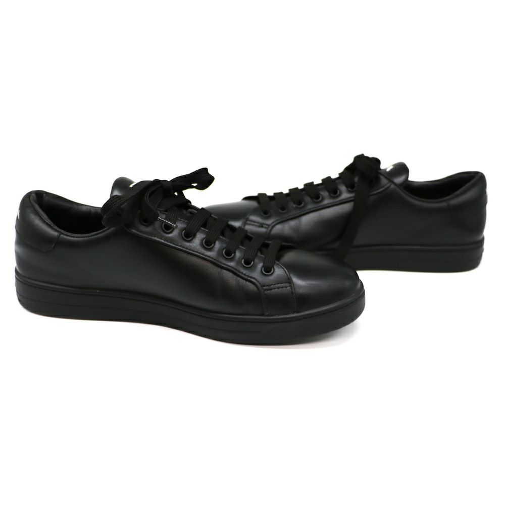 【リユース品】 プラダ PRADA 靴 スニーカー レザー スニーカー ブラック 【お取り寄せ】