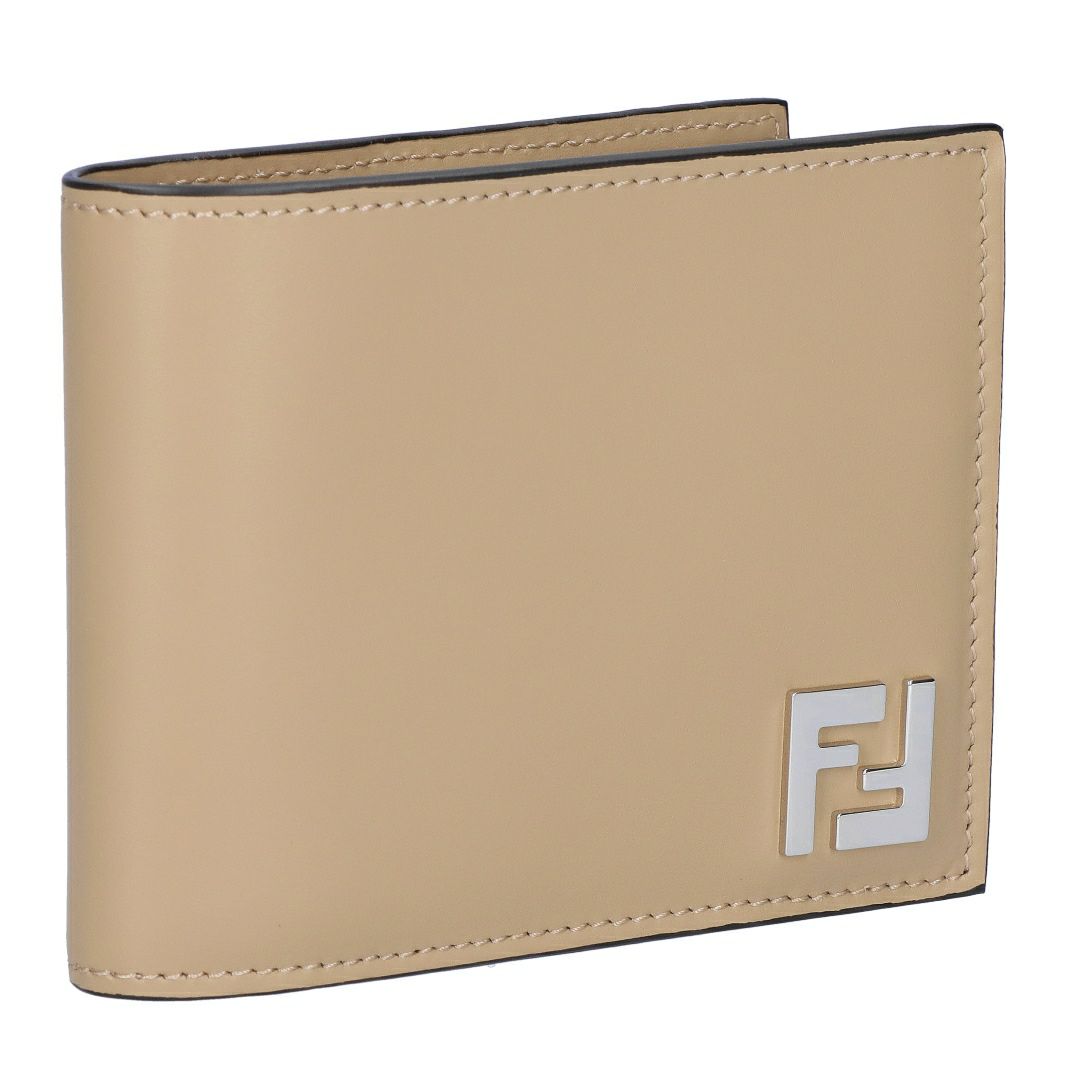 フェンディ FENDI メンズ 折財布 ニつ折り財布 小銭入れ付き 7M0373 AV86 F19VE SAND+PALLADIUM