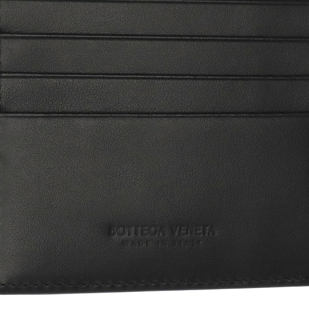 ボッテガヴェネタ BOTTEGA VENETA メンズ 折財布 二つ折り財布 小銭入れ付き イントレチャート 749412 VCPQ4 8803 BLACK-SILVER