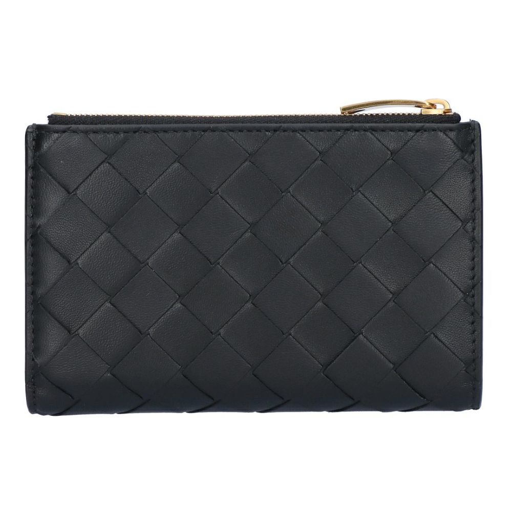 ボッテガヴェネタ BOTTEGA VENETA 折財布 二つ折り財布 イントレチャート 749940 XCPP2 8425 BLACK-GOLD