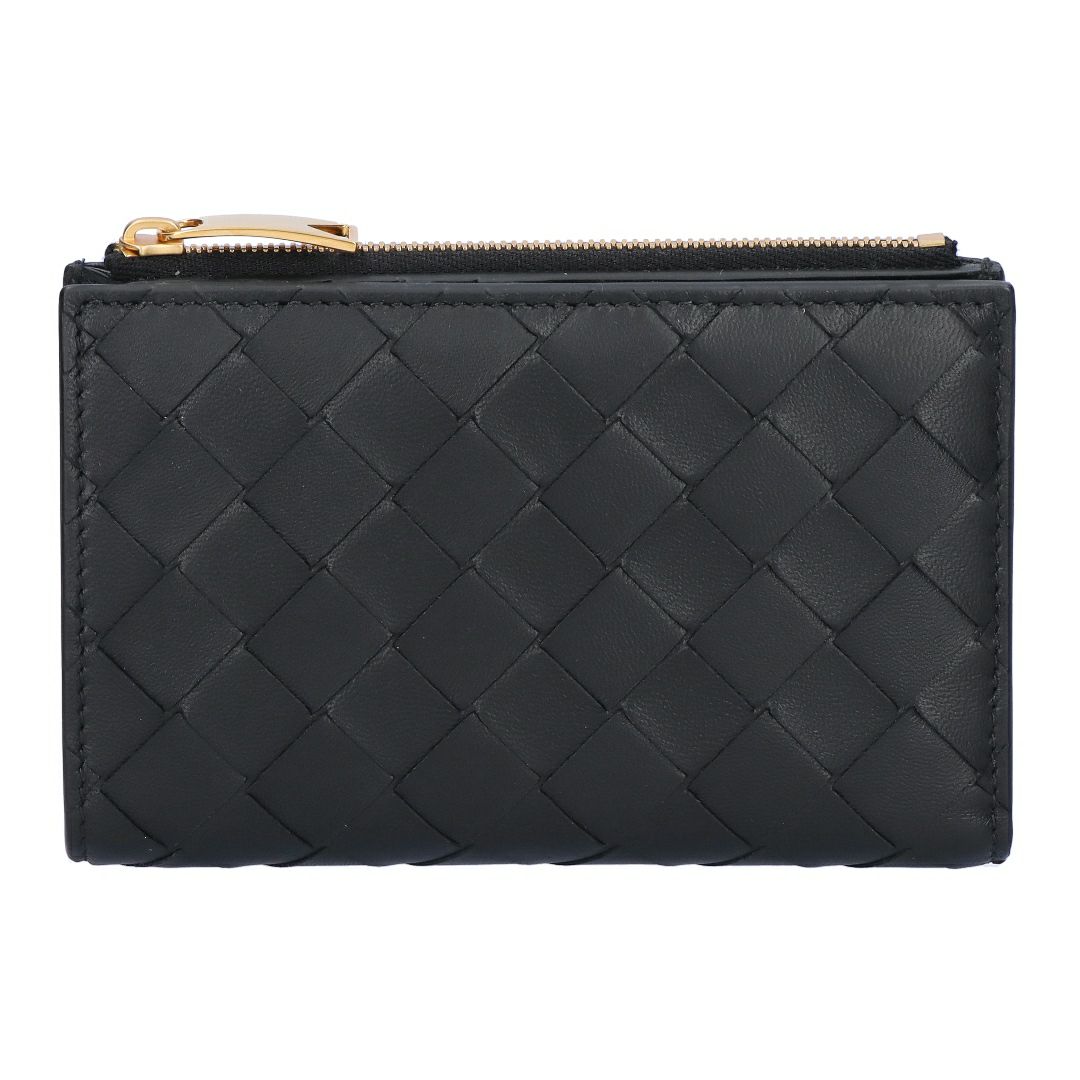 ボッテガヴェネタ BOTTEGA VENETA 折財布 二つ折り財布 イントレチャート 749940 XCPP2 8425 BLACK-GOLD