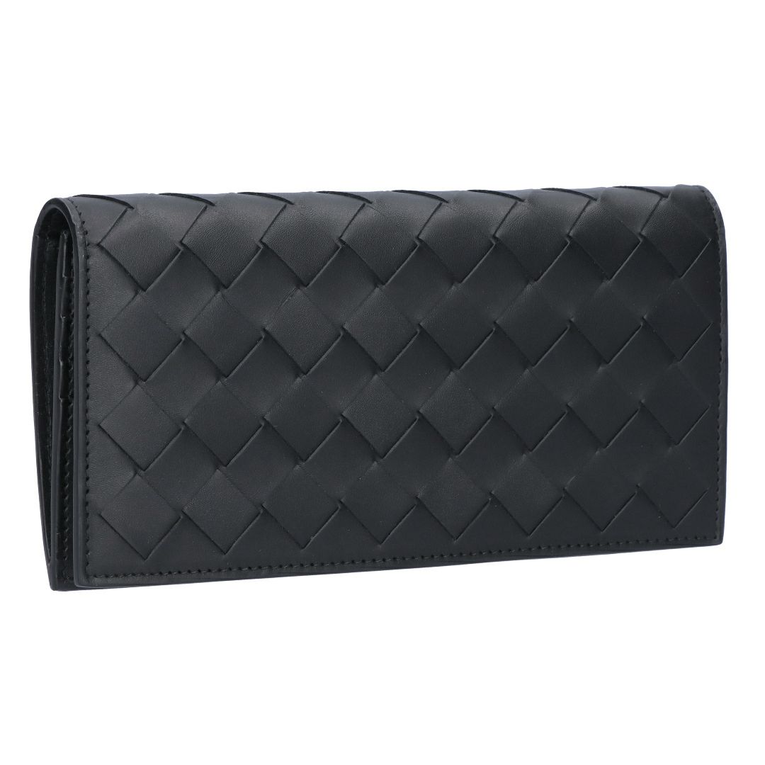 ボッテガヴェネタ BOTTEGA VENETA メンズ 長財布 イントレチャート 814673 VCPQ4 8803 BLACK-SILVER