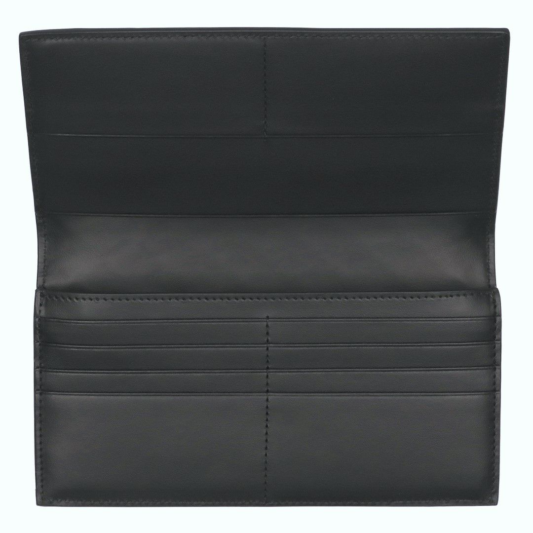 ボッテガヴェネタ BOTTEGA VENETA メンズ 長財布 イントレチャート 814673 VCPQ4 8803 BLACK-SILVER