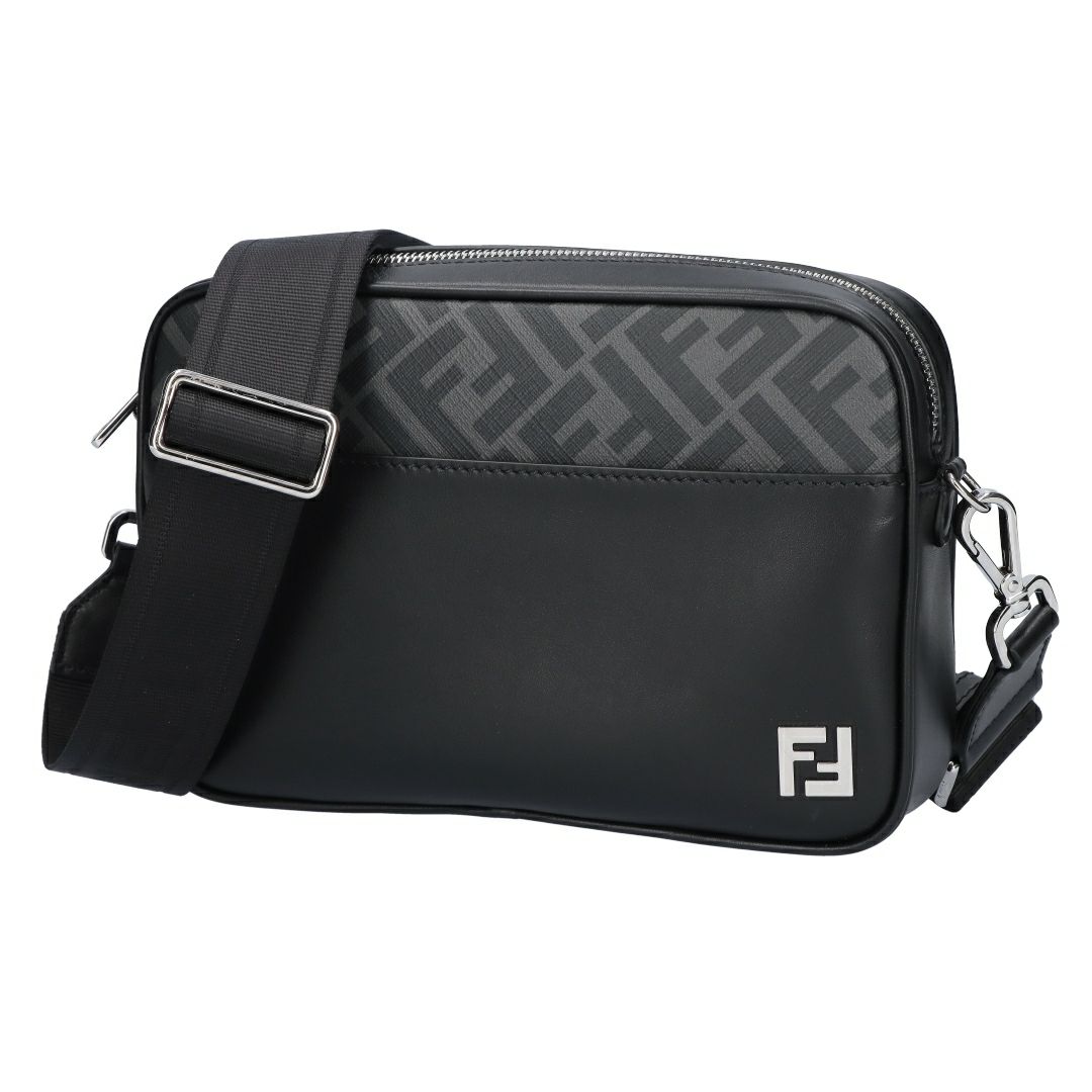 フェンディ FENDI ショルダーバッグ CAMERA CASE カメラケース 7M0286 AJF0 F0GXN BLACK+PALLADIUM ミディアム