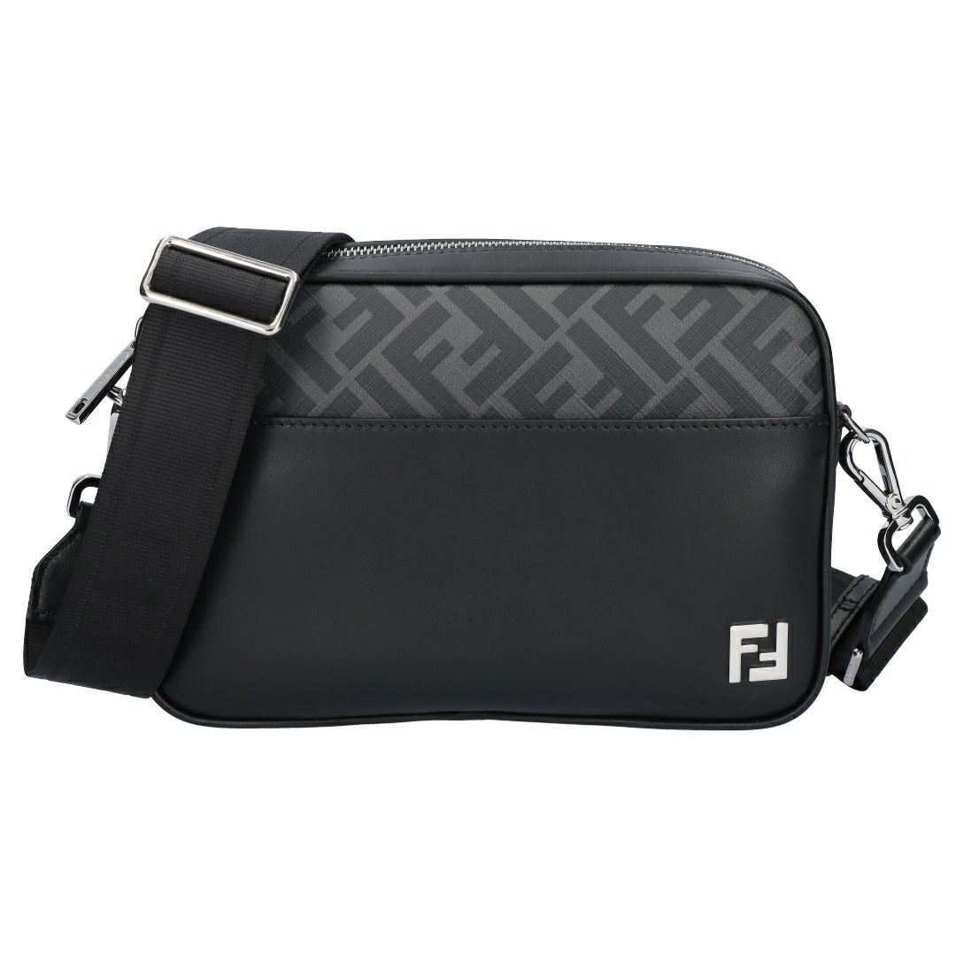フェンディ FENDI ショルダーバッグ CAMERA CASE カメラケース 7M0286 AJF0 F0GXN BLACK+PALLADIUM ミディアム