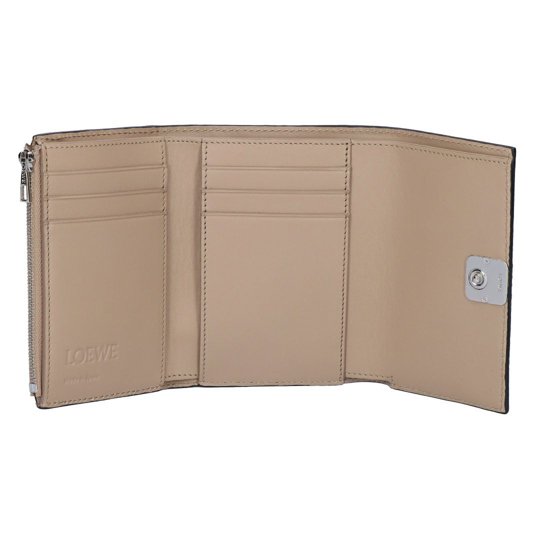 ロエベ LOEWE 折財布 三つ折り財布 アナグラム バーティカル ウォレット スモール C821S33X12 2150 ARENA/SAND