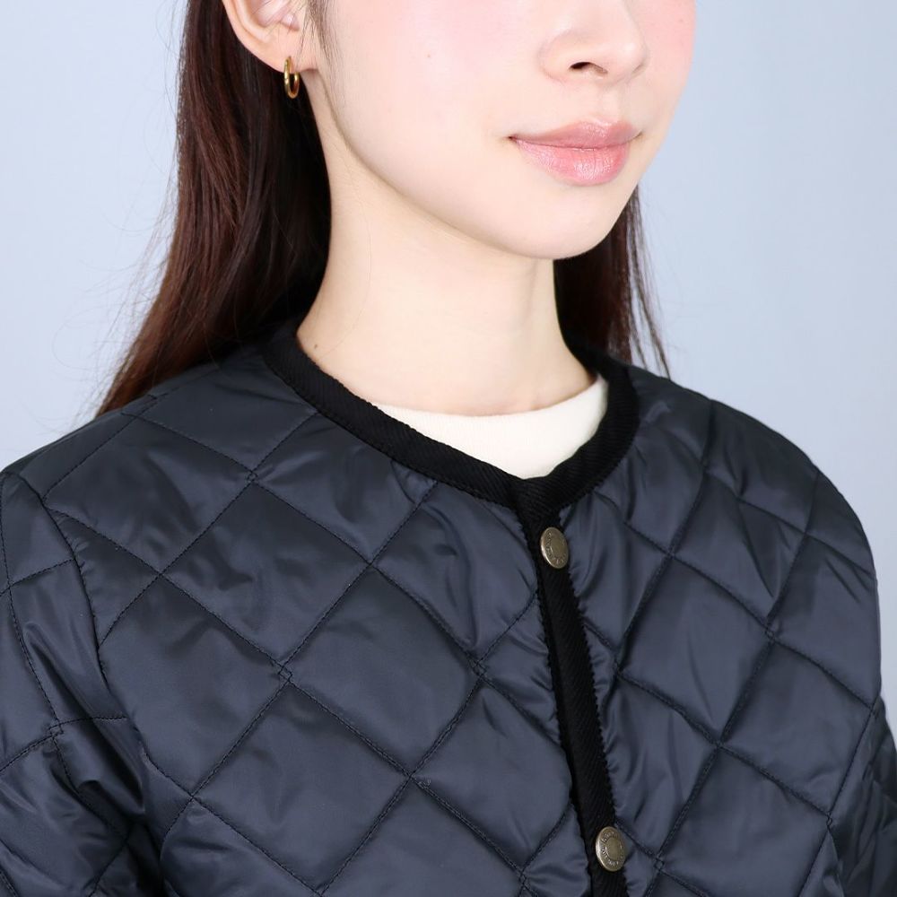 ラベンハム LAVENHAM レディース クルーネック キルティングジャケット コントラスト コナード ジャケット LV6186 G95 LAMP BLACK