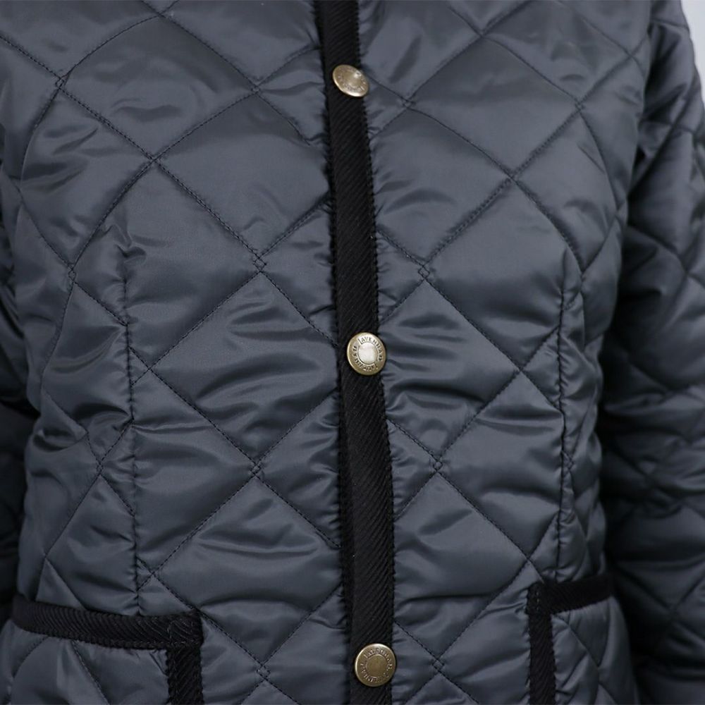 ラベンハム LAVENHAM レディース クルーネック キルティングジャケット コントラスト コナード ジャケット LV6186 G95 LAMP BLACK