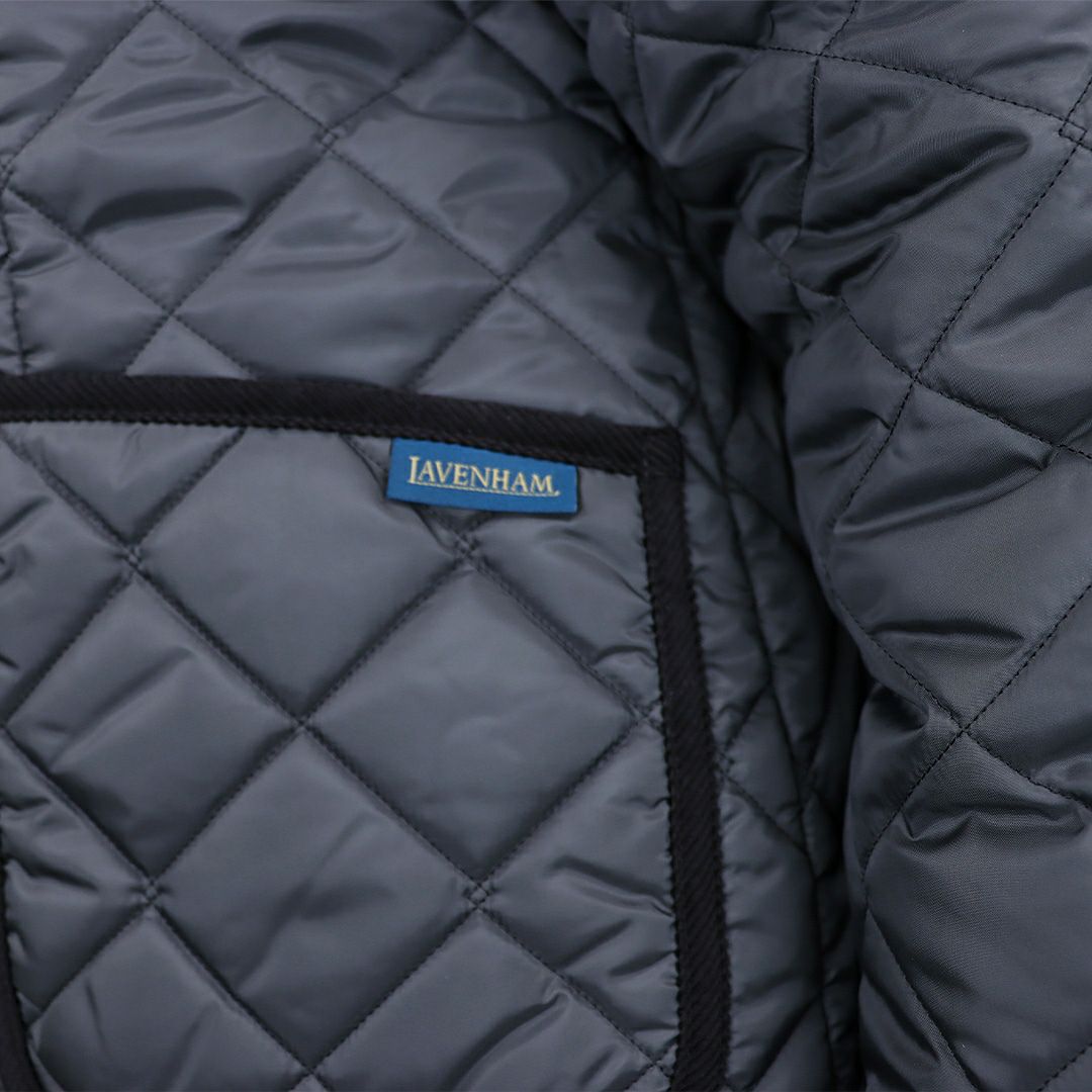 ラベンハム LAVENHAM レディース クルーネック キルティングジャケット コントラスト コナード ジャケット LV6186 G95 LAMP BLACK