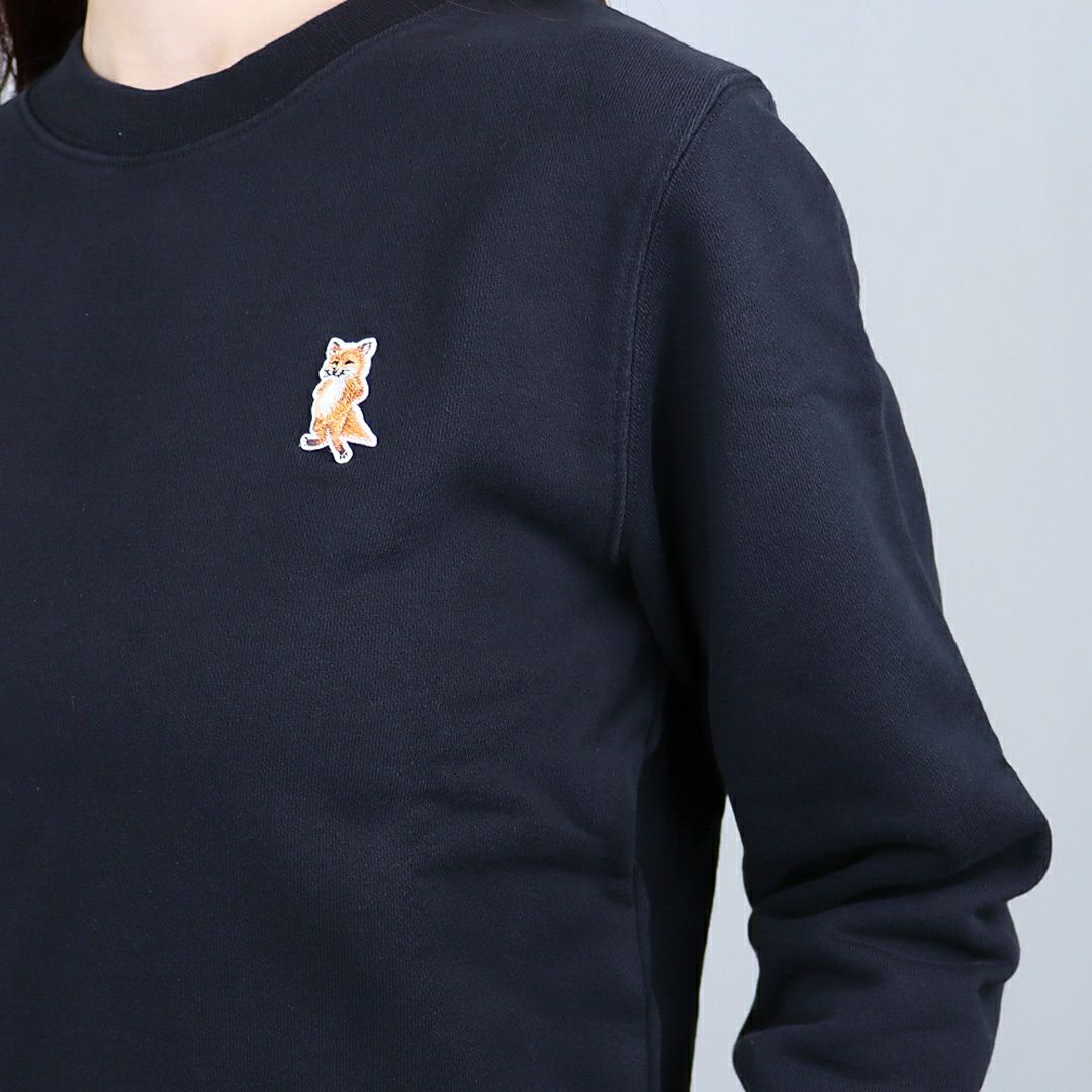 メゾンキツネ MAISON KITSUNE レディース スウェットトレーナー レディフォックス レギュラー スウェットシャツ PW00320KM0340 P199 BLACK