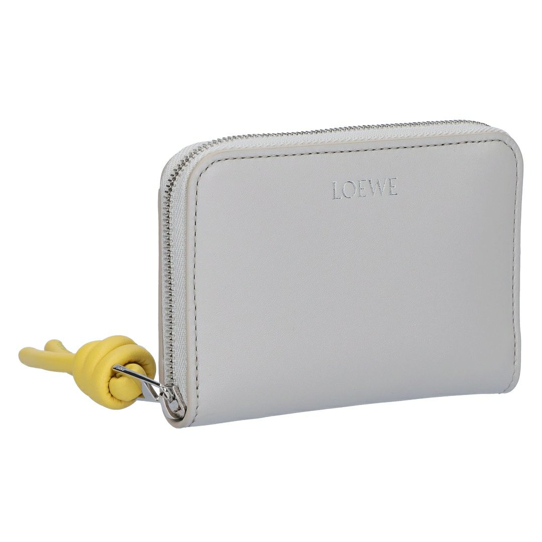 ロエベ LOEWE 小銭入れ コインケース コンパクトウォレット ノット ジップ コインパース CEM1ZCPX02 6256 SHELL GREY/DANDEL