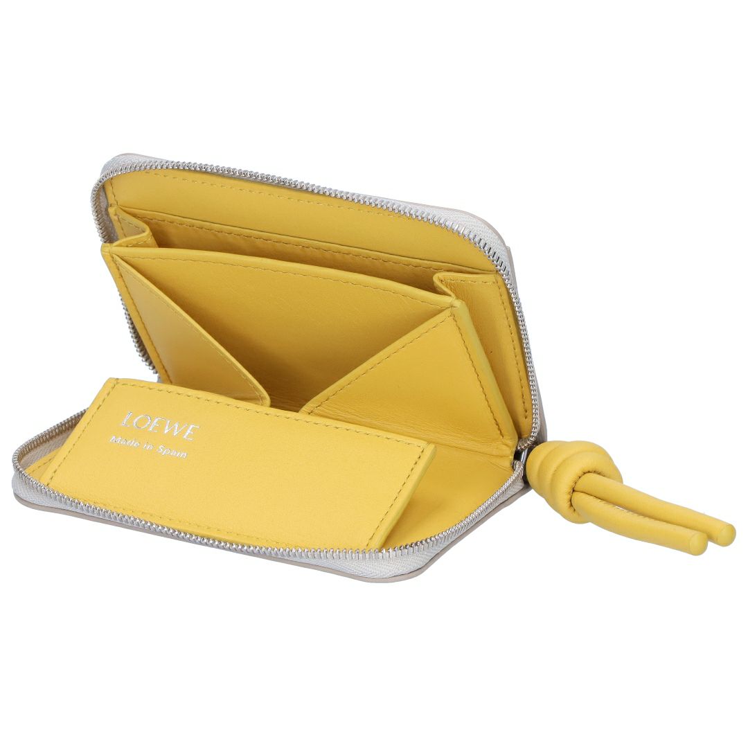 ロエベ LOEWE 小銭入れ コインケース コンパクトウォレット ノット ジップ コインパース CEM1ZCPX02 6256 SHELL GREY/DANDEL