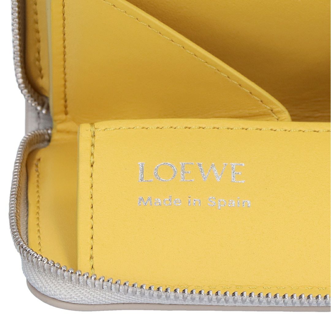 ロエベ LOEWE 小銭入れ コインケース コンパクトウォレット ノット ジップ コインパース CEM1ZCPX02 6256 SHELL GREY/DANDEL