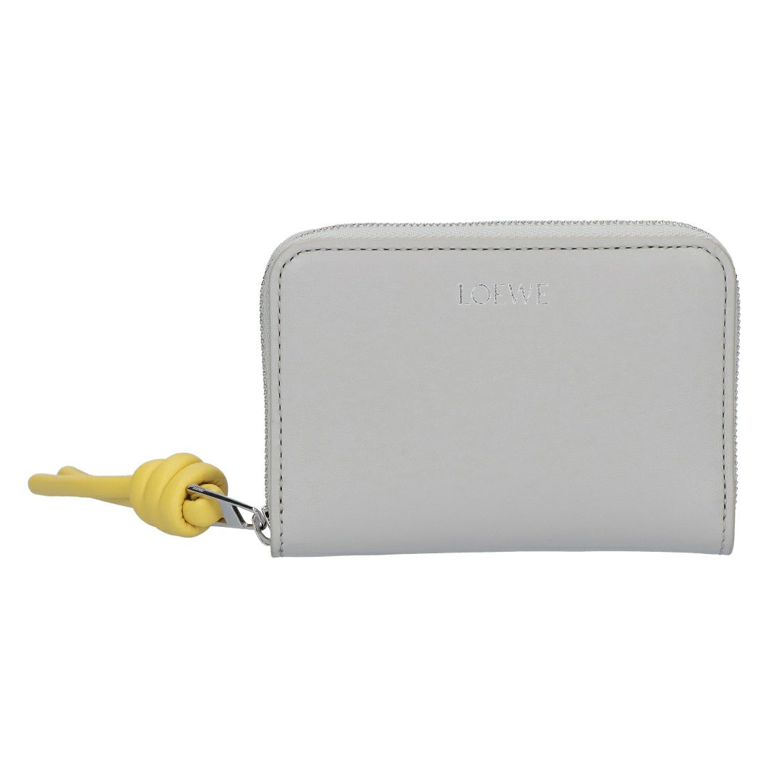 ロエベ LOEWE 小銭入れ コインケース コンパクトウォレット ノット ジップ コインパース CEM1ZCPX02 6256 SHELL GREY/DANDEL