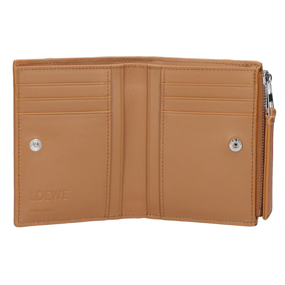 ロエベ LOEWE 折財布 二つ折り財布 コンパクト財布 パズルエッジ C510W73X15 6518 LIGHT CANY BROWN