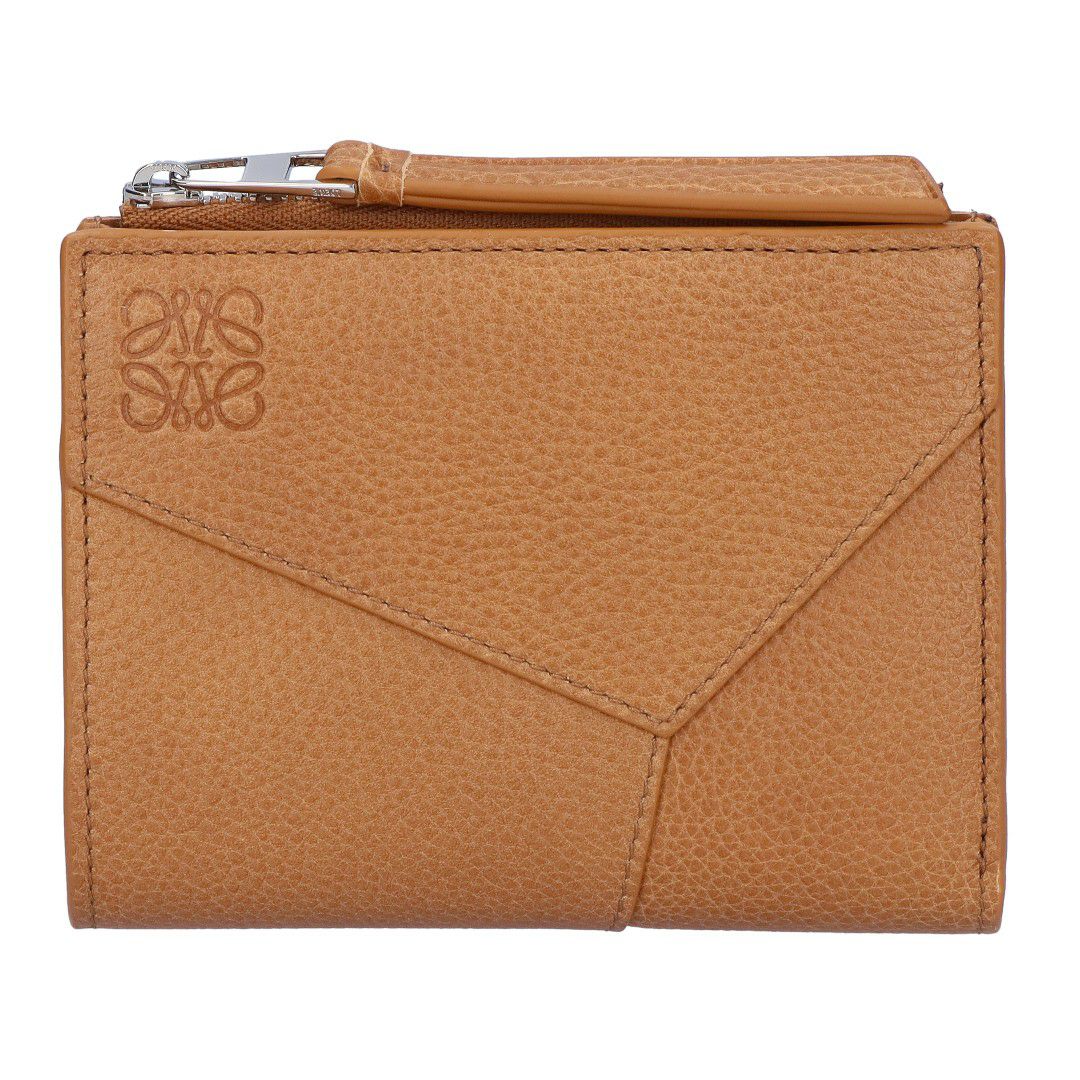 ロエベ LOEWE 折財布 二つ折り財布 コンパクト財布 パズルエッジ C510W73X15 6518 LIGHT CANY BROWN