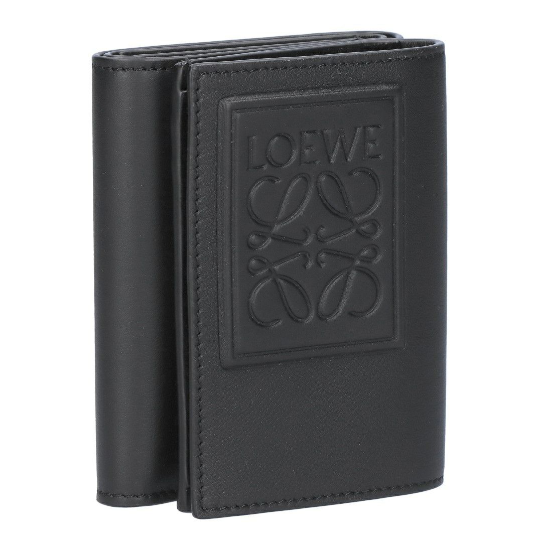 ロエベ LOEWE 折財布 三つ折り財布 コンパクト財布 トライフォールド ウォレット C565TR2X06 1100 BLACK