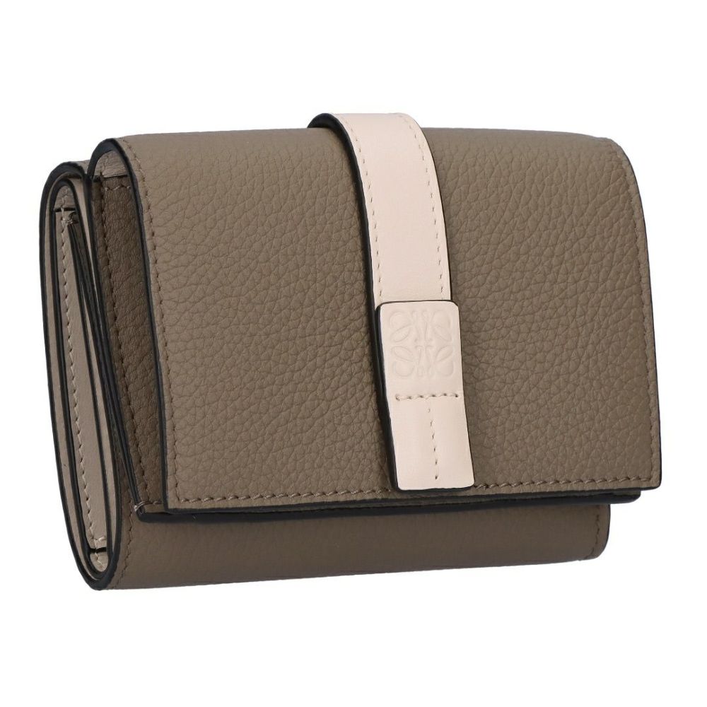 ロエベ LOEWE 折財布 三つ折り財布 トライフォールド ウォレット C660TR2X03 6397 TAUPE/TALC