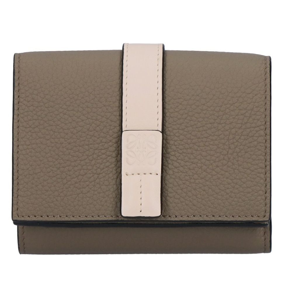 ロエベ LOEWE 折財布 三つ折り財布 トライフォールド ウォレット C660TR2X03 6397 TAUPE/TALC