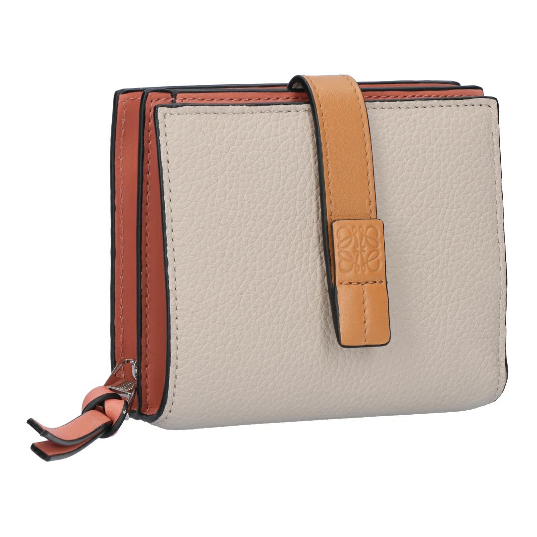 ロエベ LOEWE 折財布 二つ折り財布 コンパクト ジップウォレット C660Z41X02 2463 LIGHT OAT/HONEY