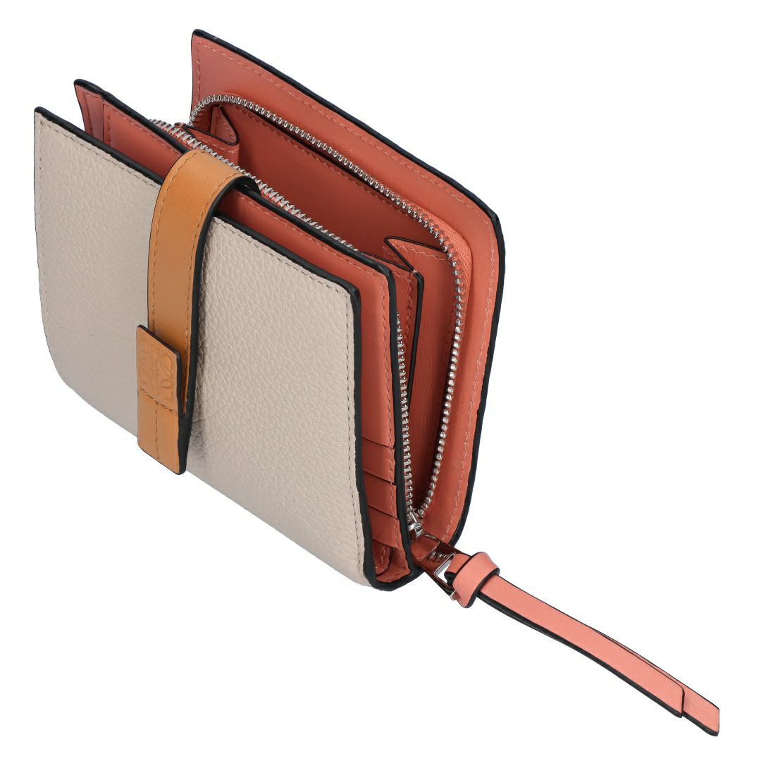 ロエベ LOEWE 折財布 二つ折り財布 コンパクト ジップウォレット C660Z41X02 2463 LIGHT OAT/HONEY