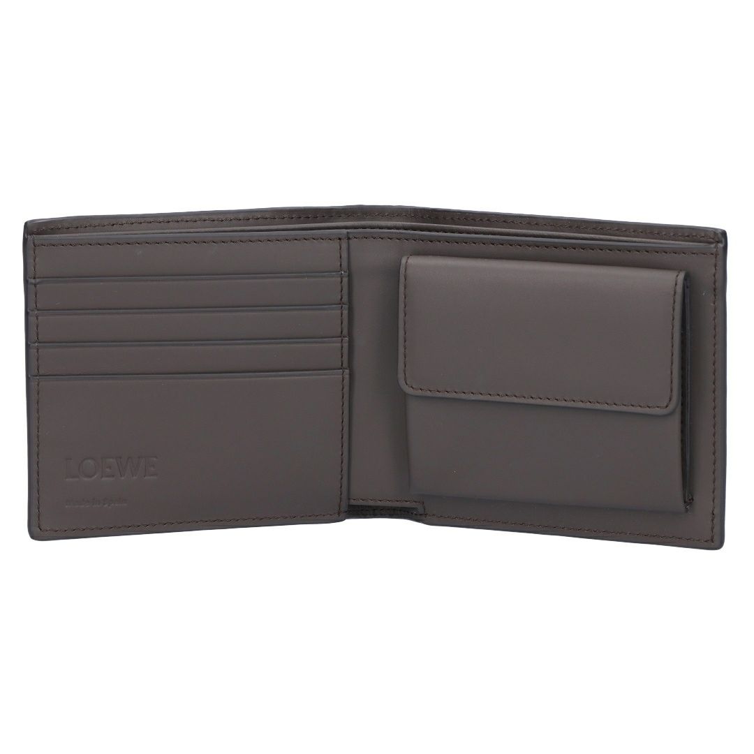 ロエベ LOEWE メンズ 折財布 二つ折財布 小銭入れ付き バイフォールド コインウォレット C779501X01 1220 DARK GREY