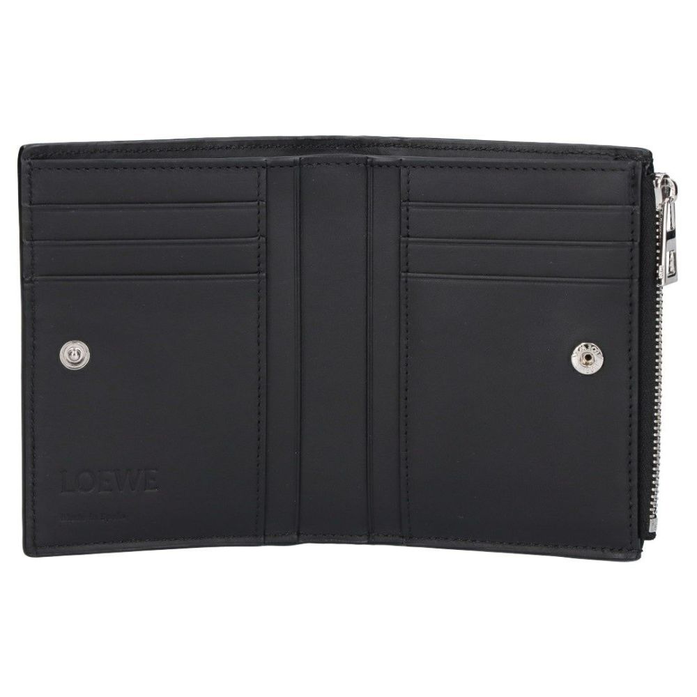 ロエベ LOEWE 折財布 二つ折り財布 スリムコンパクト ウォレット C779W73X01 1100 BLACK