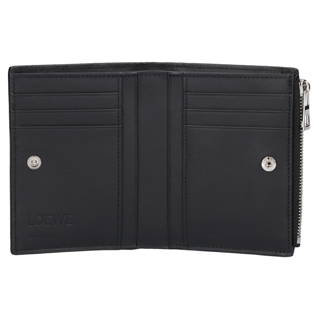 ロエベ LOEWE 折財布 二つ折り財布 スリムコンパクト ウォレット C779W73X01 1100 BLACK