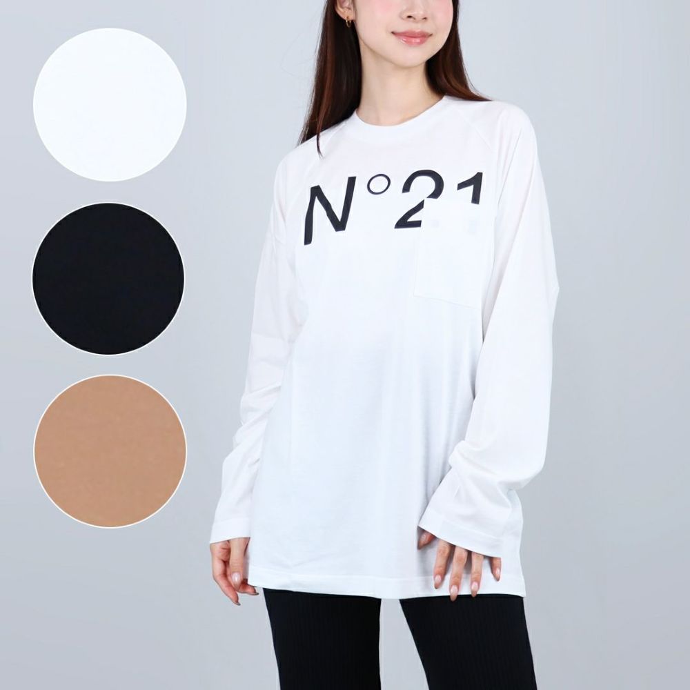 ヌメロヴェントゥーノ N°21 キッズ ボーイズ レディース長袖 Tシャツ ポケット付き カットソー N2107