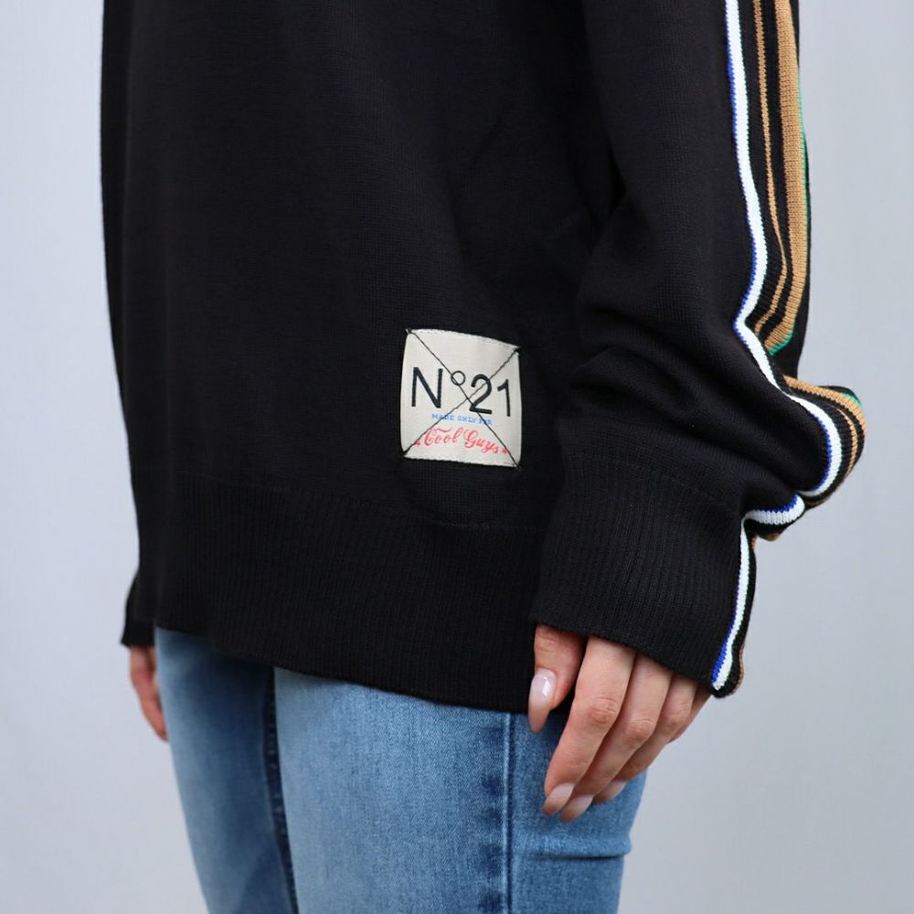 ヌメロヴェントゥーノ N°21 キッズ レディース ニット セーター プルオーバー N2108 0N900 ブラック