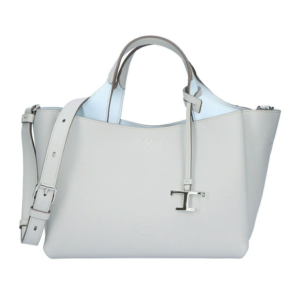 トッズ TODS 2WAYバッグ Tタイムレス XBWAPAFL100 QRI 4L15 GREY SKY BLUE レザー バッグ ミニ