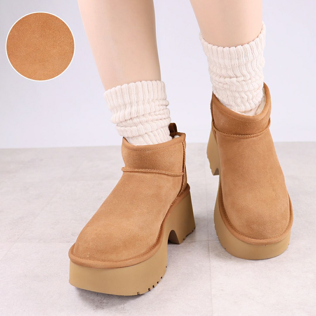 アグ UGG レディース 靴 ブーツ 厚底ブーツ ショートブーツ ムートンブーツ CLASSIC ULTRA MINI NEW HEIGHTS 1158311