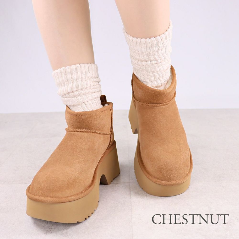 アグ UGG レディース 靴 ブーツ 厚底ブーツ ショートブーツ ムートンブーツ CLASSIC ULTRA MINI NEW HEIGHTS 1158311