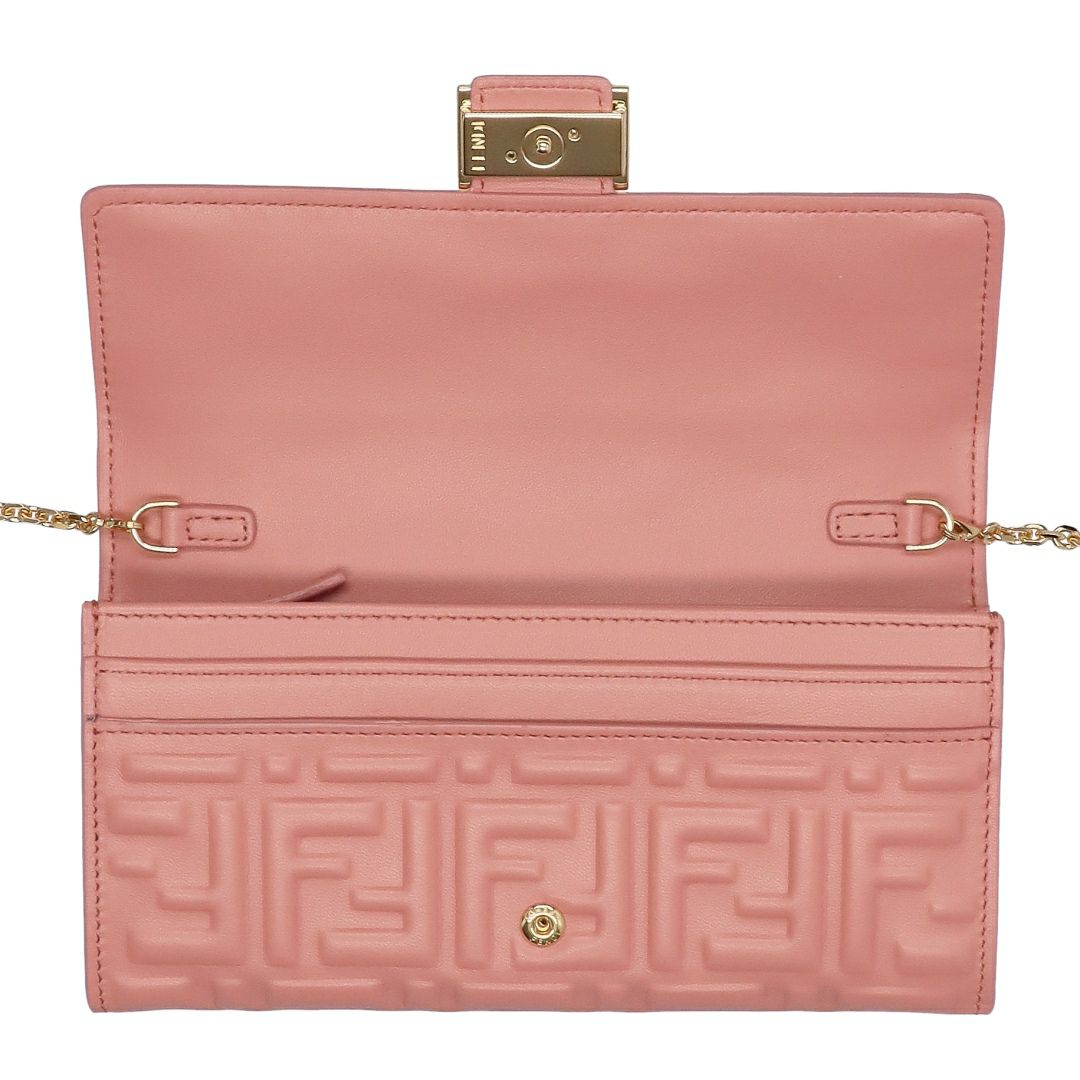 フェンディ FENDI チェーンウォレット 長財布 CONTINENTAL コンチネンタル 8M0365 AAJD F13VM MACARON+SOFT GOLD 【お取り寄せ】