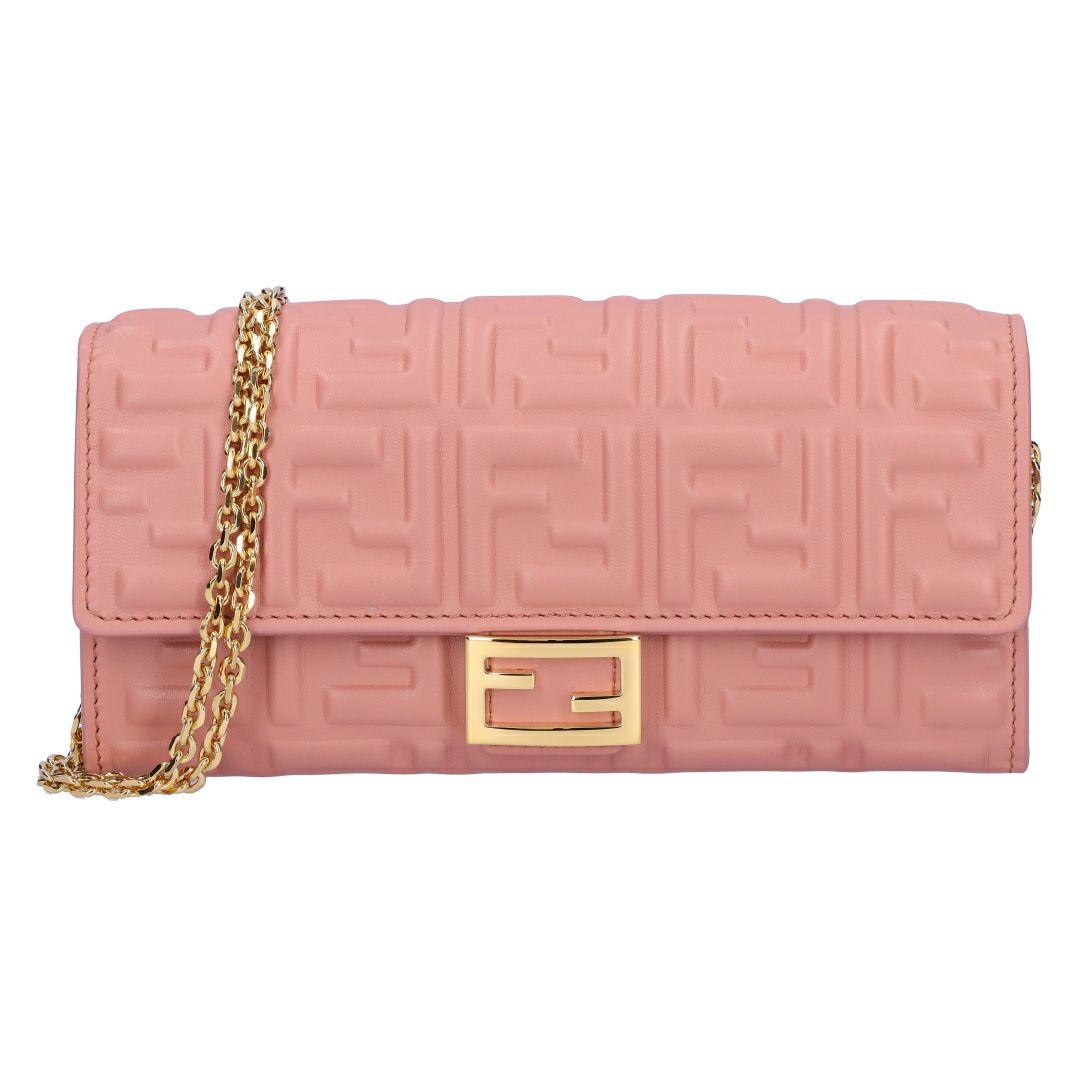 フェンディ FENDI チェーンウォレット 長財布 CONTINENTAL コンチネンタル 8M0365 AAJD F13VM MACARON+SOFT GOLD 【お取り寄せ】