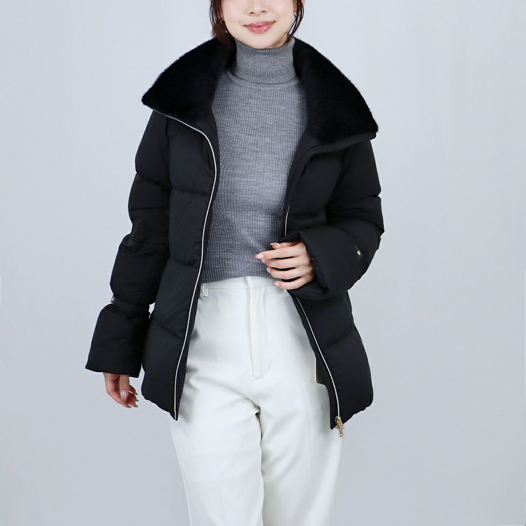 ヘルノ HERNO レディースダウン ダウンジャケット アンデール フェイクファー PI002141D 12414Z 9300 BLACK