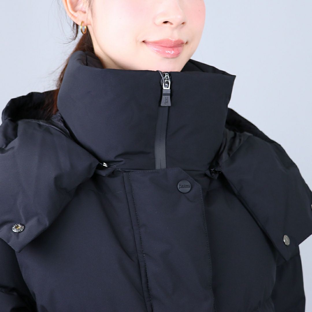 ヘルノ HERNO レディースダウン ダウンジャケット PI002047D 12840 9300 BLACK