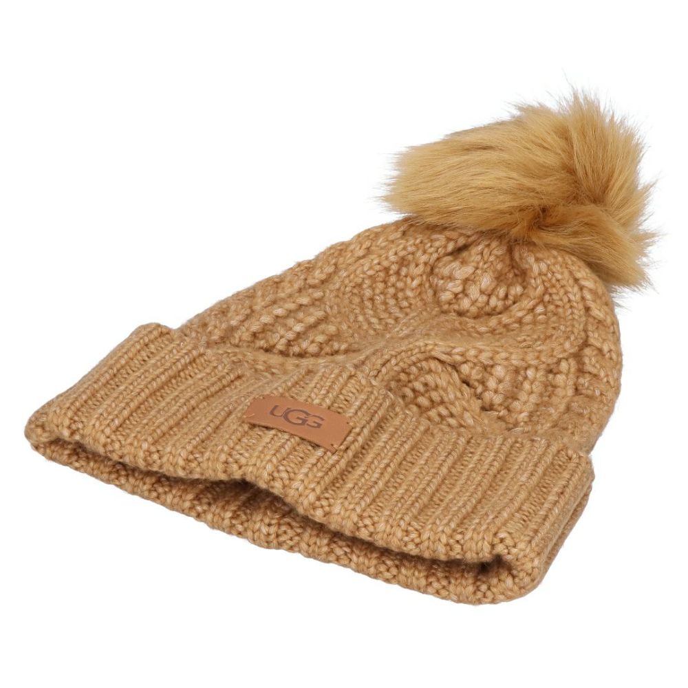 アグ UGG ニットキャップ 帽子 ビーニー CABLE BEANIE WITH POM 100819