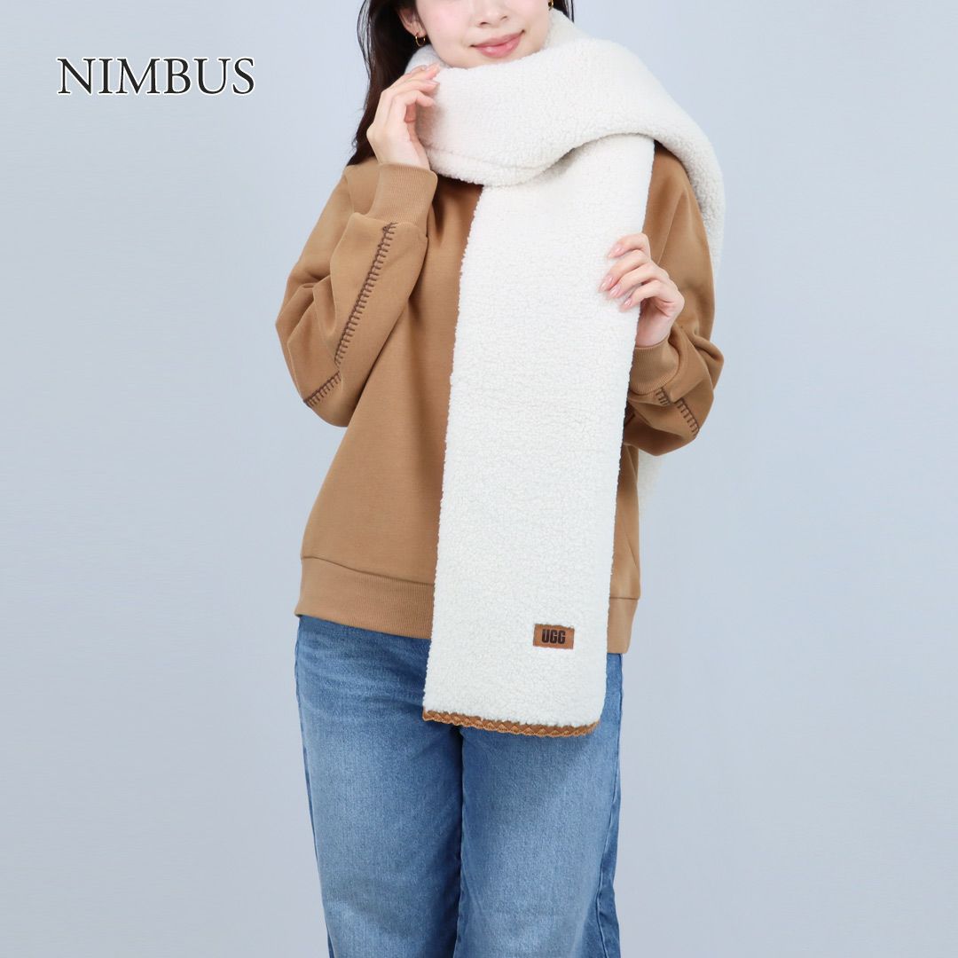 アグ UGG マフラー ロゴ UGG FLUFF SCALLOPED SCARF 101021