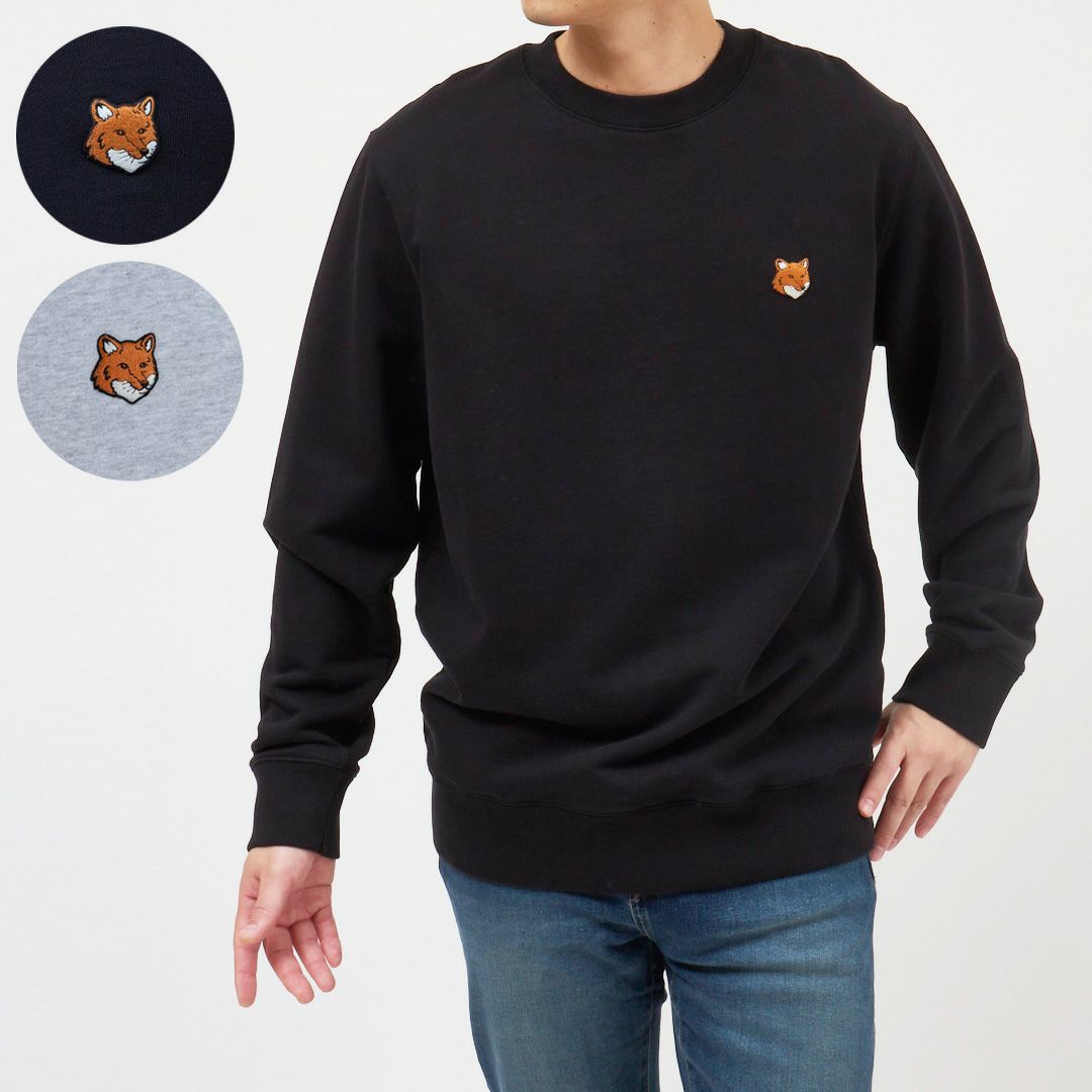 メゾンキツネ MAISON KITSUNE メンズ スウェット トレーナー フォックスヘッド レギュラー スウェットシャツ PM00303KM0340