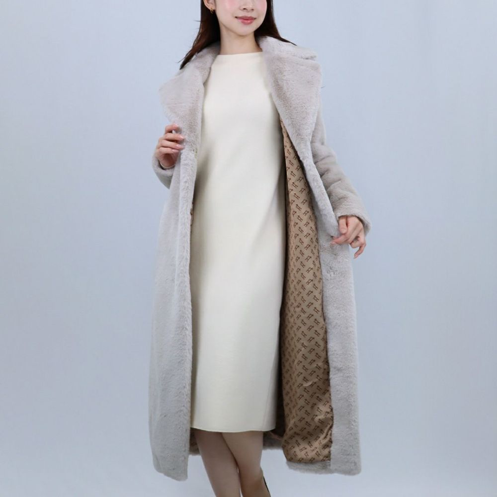 ヘルノ HERNO ロングコート エコファーコート CAPROTTO CA000586D 12422 1985 CHANTILLY