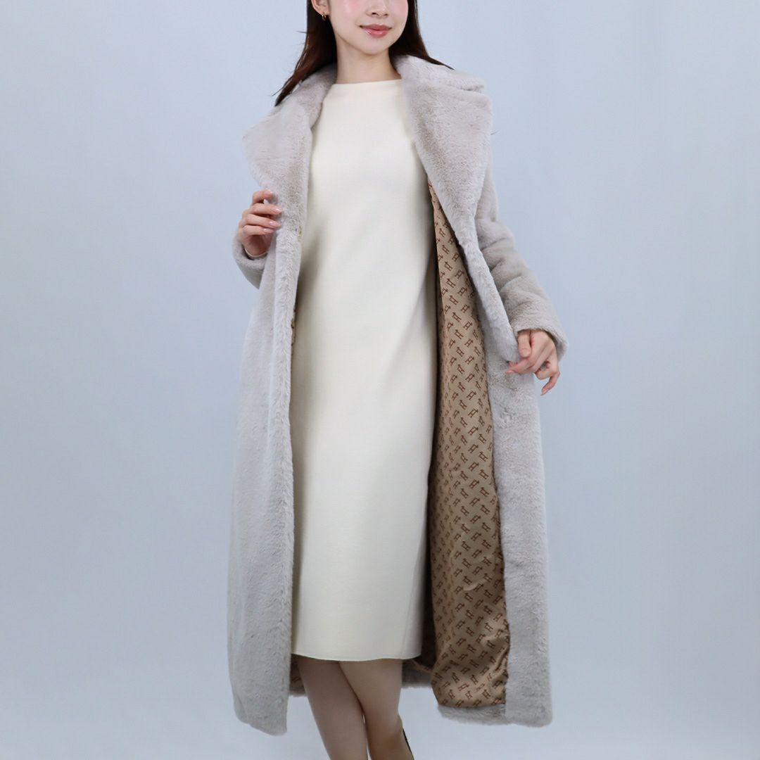 ヘルノ HERNO ロングコート エコファーコート CAPROTTO CA000586D 12422 1985 CHANTILLY