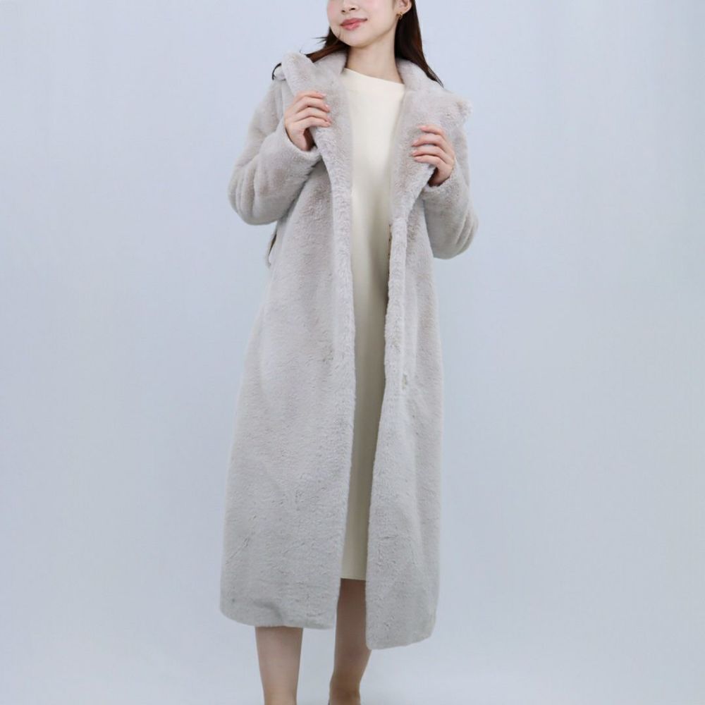 ヘルノ HERNO ロングコート エコファーコート CAPROTTO CA000586D 12422 1985 CHANTILLY